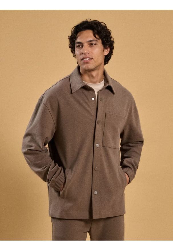 Sinsay - Rozpinana bluza z kołnierzykiem - zielony. Kolor: zielony