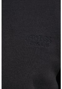 Guess Bluza męska kolor czarny gładka. Kolor: czarny. Materiał: bawełna. Wzór: gładki #2