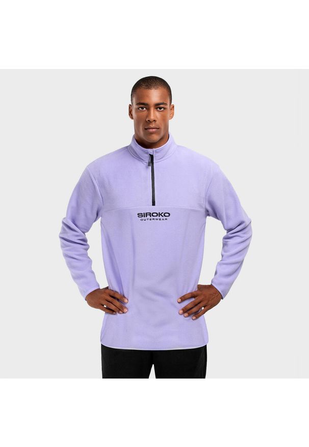 Mężczyzna Sporty zimowe Męska bluza z grubego polaru Aurora SIROKO Lawenda. Kolor: niebieski. Materiał: polar. Długość: krótkie. Sezon: zima