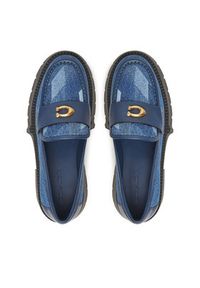 Coach Loafersy Leah CAR48 Niebieski. Kolor: niebieski. Materiał: materiał