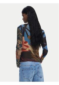 Desigual Bluzka Dragon Lacroix 25WWTK39 Kolorowy Slim Fit. Materiał: syntetyk. Wzór: kolorowy #5