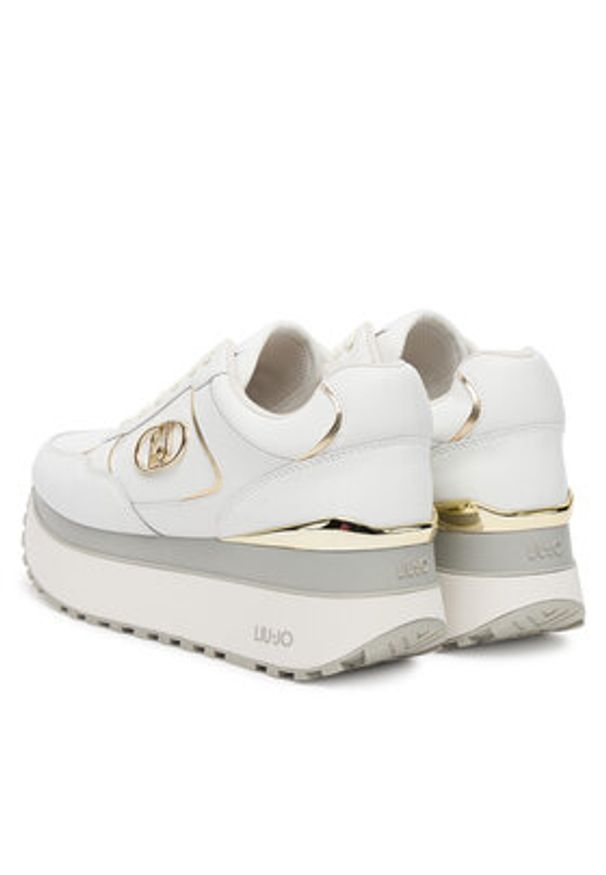 Liu Jo Sneakersy Plus 01 BF5011 P0102 Biały. Kolor: biały. Materiał: skóra