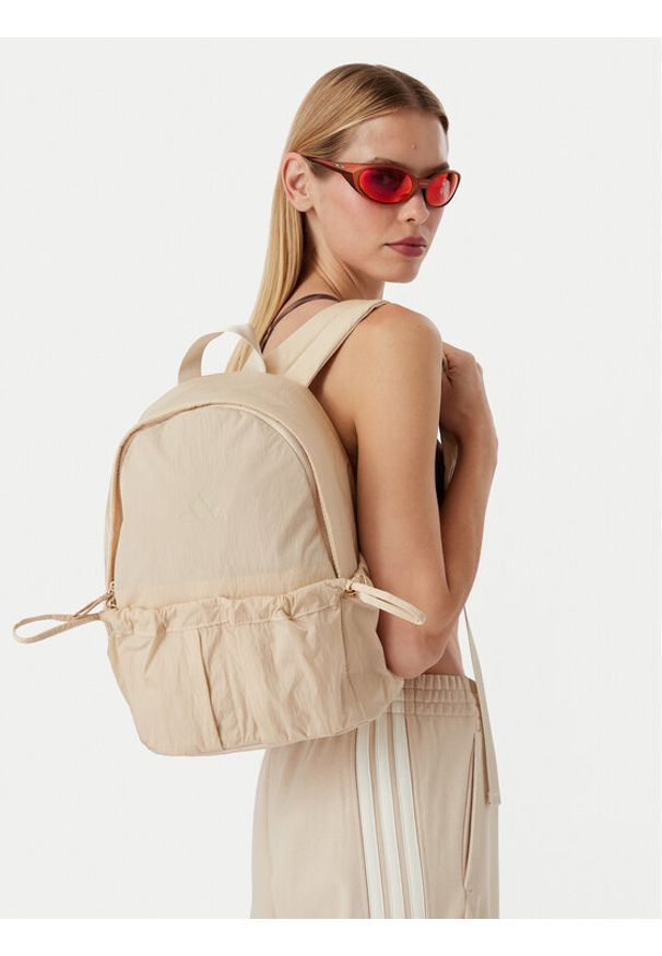 Adidas - adidas Plecak Glow Backpack KG7723 Beżowy. Kolor: beżowy. Materiał: materiał