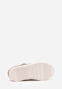 Born2be - Ciemnobeżowe Półbuty Ozdobione Plecionką i Wiązaniem Ariemare. Okazja: na co dzień. Kolor: beżowy. Materiał: jeans. Wzór: aplikacja. Styl: klasyczny, casual, elegancki #6