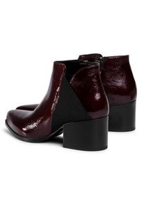 Lasocki Botki 70814-01 Bordowy. Kolor: czerwony. Materiał: lakier, skóra #4