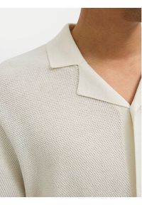 Jack & Jones Polo Orion 12268226 Écru Relaxed Fit. Typ kołnierza: polo. Kolor: kremowy. Materiał: syntetyk, bawełna #3