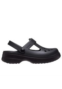 Klapki młodzieżowe Crocs Classic Mary Jane Clog 210615-001 - czarne. Kolor: czarny. Materiał: materiał. Obcas: na platformie. Styl: młodzieżowy, elegancki