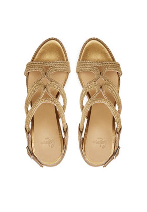 Castañer Espadryle Jera/266 025562 Złoty. Kolor: złoty. Materiał: materiał