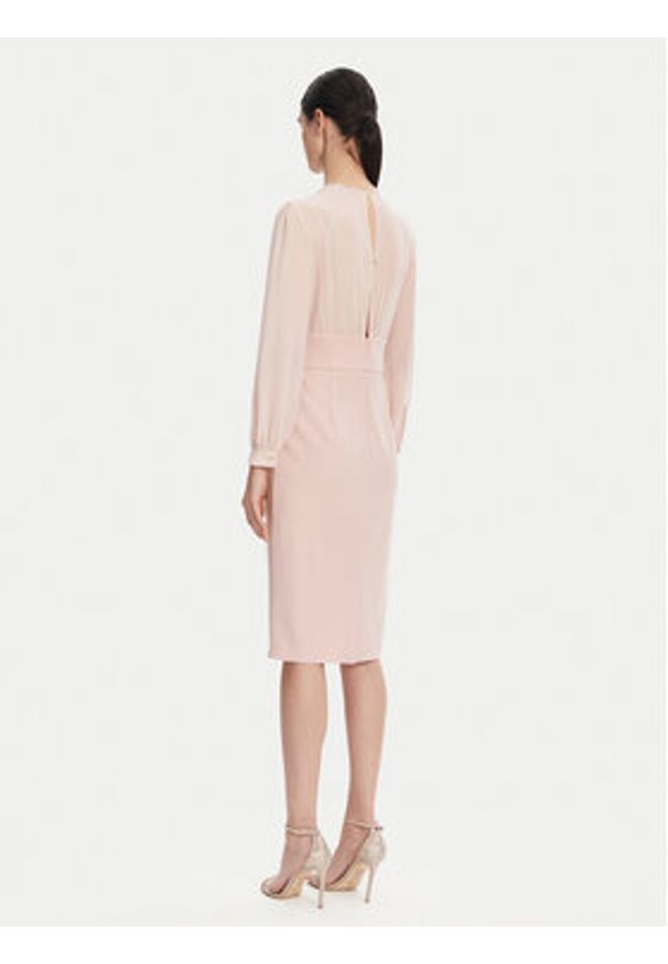 Rinascimento Sukienka koktajlowa CFC0123289003 Różowy Regular Fit. Kolor: różowy. Materiał: syntetyk. Styl: wizytowy