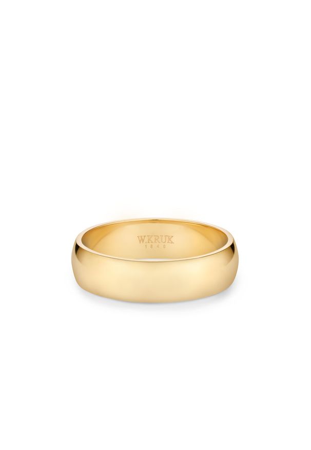 W.KRUK - Obrączka ślubna złota Promiso męska. Materiał: złote. Kolor: złoty. Wzór: gładki