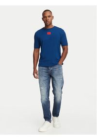Hugo - HUGO T-Shirt Diragolino212 50447978 Niebieski Regular Fit. Kolor: niebieski. Materiał: bawełna #4