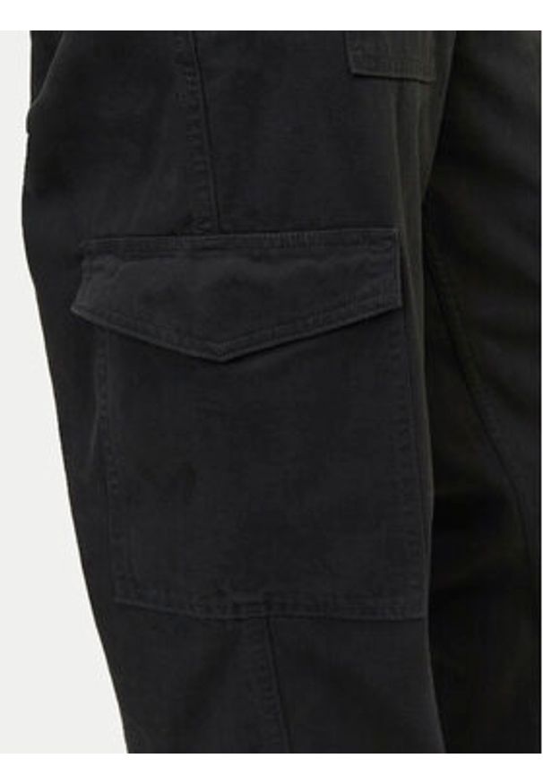 Jack & Jones Spodnie materiałowe Bill 12258307 Czarny Relaxed Fit. Kolor: czarny. Materiał: bawełna