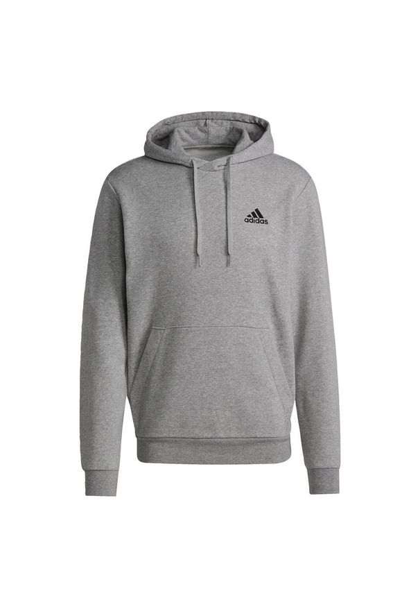 Adidas - Bluza z kapturem Essentials Fleece. Typ kołnierza: kaptur. Kolor: czarny, szary, wielokolorowy. Sport: fitness
