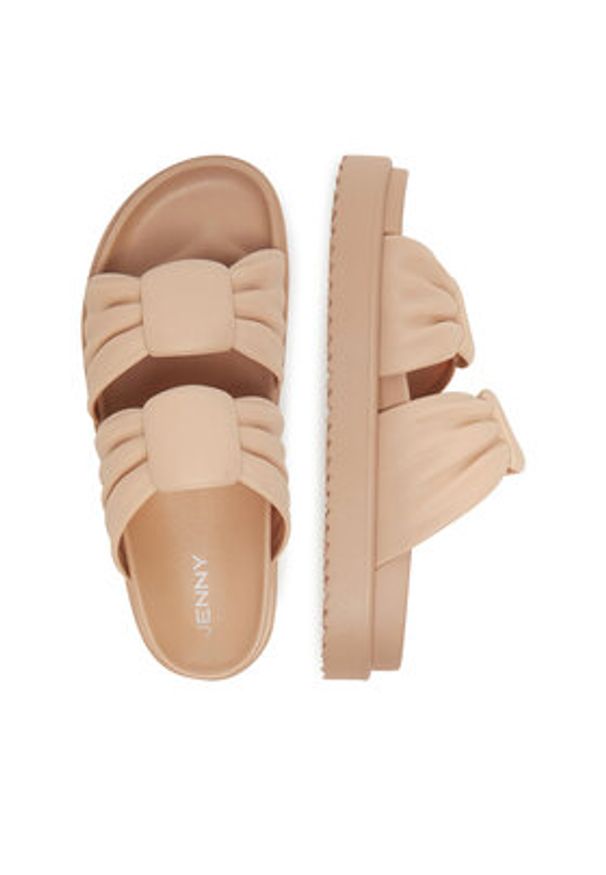 Jenny - JENNY Klapki CT100924 Beżowy. Kolor: beżowy. Materiał: syntetyk