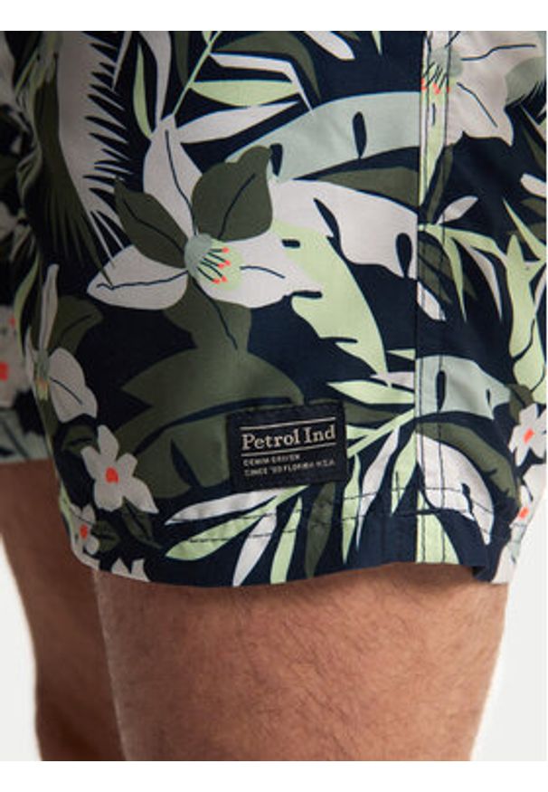 Petrol Industries Szorty kąpielowe M-1050-SWS960 Zielony Regular Fit. Kolor: zielony. Materiał: syntetyk