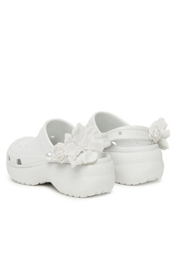Crocs Klapki Classic Bouquet Platform Clog 211292 Biały. Kolor: biały. Obcas: na platformie