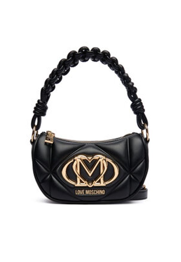 Love Moschino - LOVE MOSCHINO Torebka JC4189PP0NLC0000 Czarny. Kolor: czarny. Materiał: skórzane