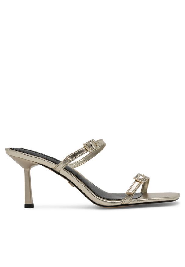 Nine West Klapki ZL23005-1CC Złoty. Kolor: złoty. Materiał: skóra