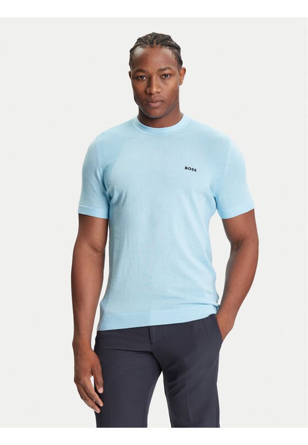 BOSS T-Shirt K_Momentum 50541952 Błękitny Regular Fit. Kolor: niebieski. Materiał: bawełna