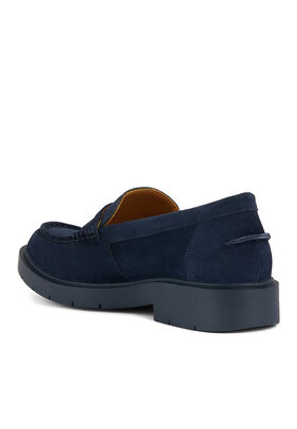 Geox Loafersy D Spherica Ec1 B D65DKB 00022 C4692 Granatowy. Kolor: niebieski. Materiał: skóra, zamsz