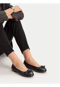 Gino Rossi - GINO ROSSI Baleriny COZY-HS001-1-2 Czarny. Kolor: czarny. Materiał: skóra #3