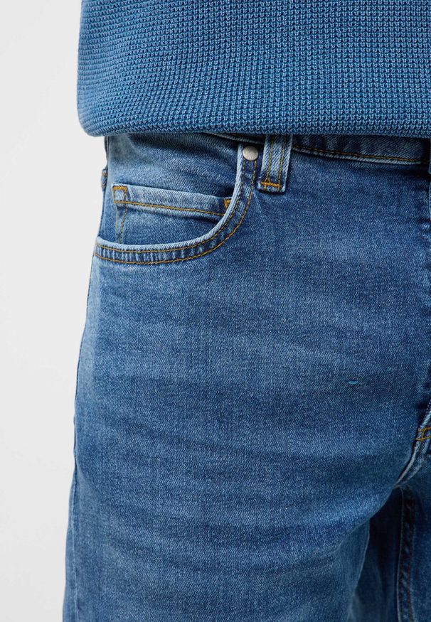 Męskie Spodnie Jeansowe Mustang Style Michigan Straight Denim Blue 1017443 5000 803