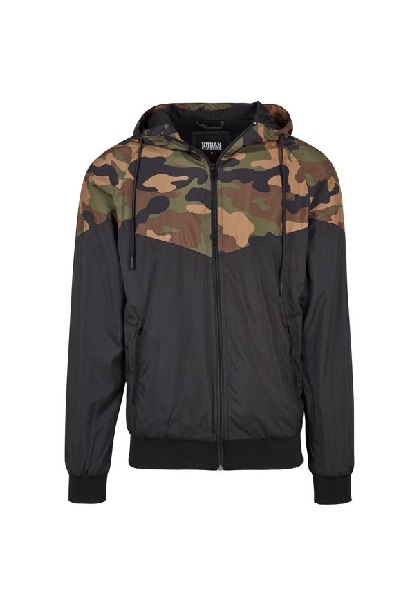 Urban Classics - Wiatrówka miejska klasyczny wzór. Kolor: czarny. Styl: klasyczny