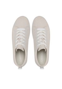 Calvin Klein Tenisówki Low Prof Vulc Lace Up HW0HW01410 Beżowy. Kolor: beżowy. Materiał: materiał