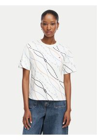 TOMMY HILFIGER - Tommy Hilfiger T-Shirt Interlock WW0WW49646 Biały Boxy Fit. Kolor: biały. Materiał: bawełna #1