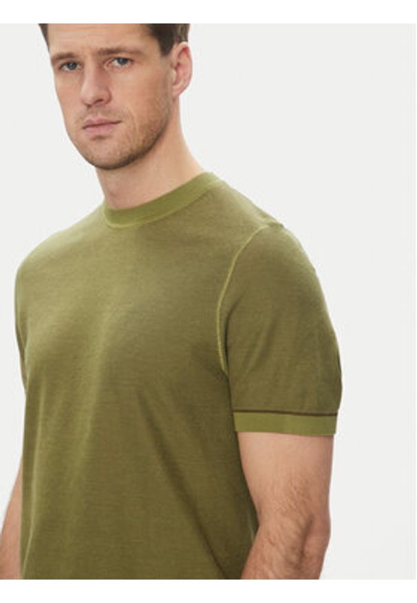 BOSS Sweter Jianfranco 50537642 Zielony Regular Fit. Kolor: zielony. Materiał: bawełna
