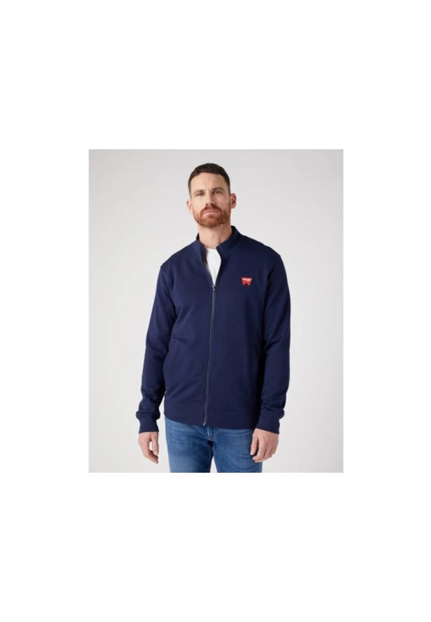 Wrangler - MESKA BLUZA WRANGLER FUNNEL NECK ZIP REAL NAVY 112341207
