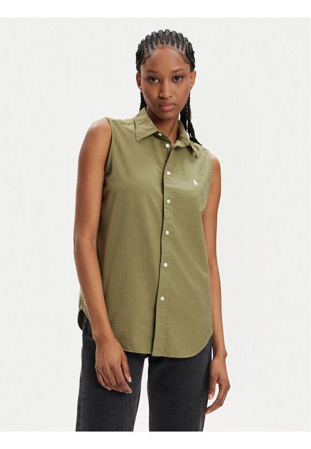 Polo Ralph Lauren Koszula 211906512003 Zielony Regular Fit. Typ kołnierza: polo. Kolor: zielony. Materiał: bawełna