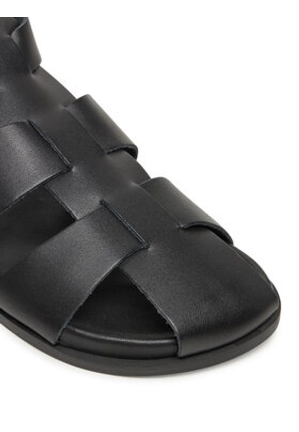 Bronx Sandały 85083-U Czarny. Kolor: czarny. Materiał: skóra