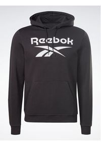 Reebok Bluza Identity Stacked Logo H54802 Czarny Regular Fit. Kolor: czarny. Materiał: bawełna, syntetyk