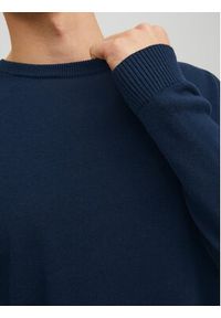 Jack & Jones Sweter 12137190 Granatowy Regular Fit. Kolor: niebieski. Materiał: bawełna #3