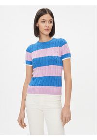 Polo Ralph Lauren Sweter 211913765001 Kolorowy Regular Fit. Typ kołnierza: polo. Materiał: bawełna. Wzór: kolorowy #7