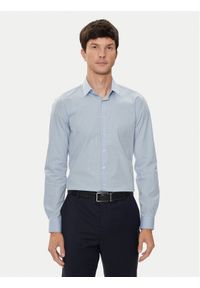 Calvin Klein Koszula K10K113163 Niebieski Slim Fit. Kolor: niebieski. Materiał: bawełna #1