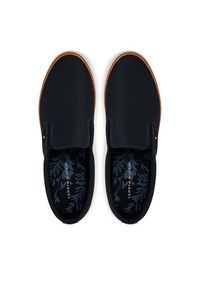 TOMMY HILFIGER - Tommy Hilfiger Tenisówki Th Hi Vulc Core Low Ii Slipon FM0FM05514 Granatowy. Kolor: niebieski. Materiał: materiał #2