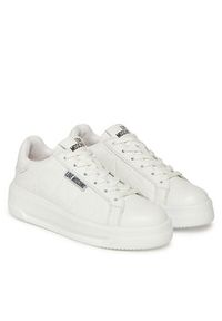 Love Moschino - LOVE MOSCHINO Sneakersy JA15335G0NIEC10A Biały. Kolor: biały. Materiał: skóra #3