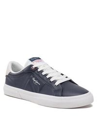 Pepe Jeans Sneakersy Kenton Flag M PMS30906 Granatowy. Kolor: niebieski. Materiał: skóra #5