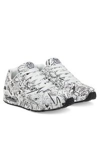 skechers - Skechers Sneakersy UNO Printed Lace-Up 183501/WBK Biały. Kolor: biały. Materiał: skóra #6