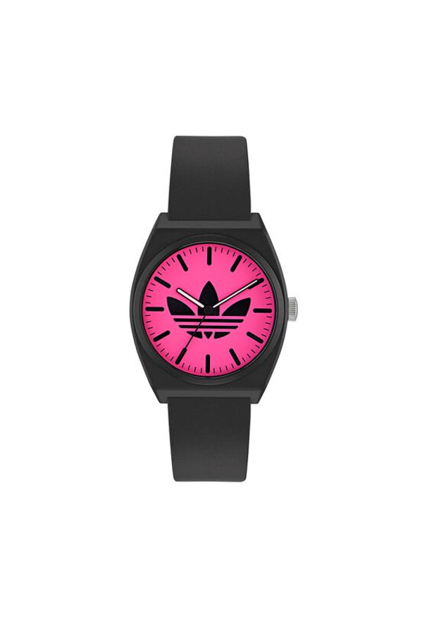 Adidas - adidas Zegarek AO Street Project Two AOST25548 Czarny. Kolor: czarny. Materiał: syntetyk. Styl: street