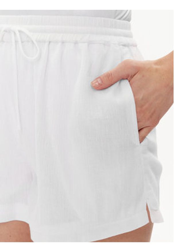 Seafolly Szorty materiałowe 55208-SH Biały. Kolor: biały. Materiał: bawełna