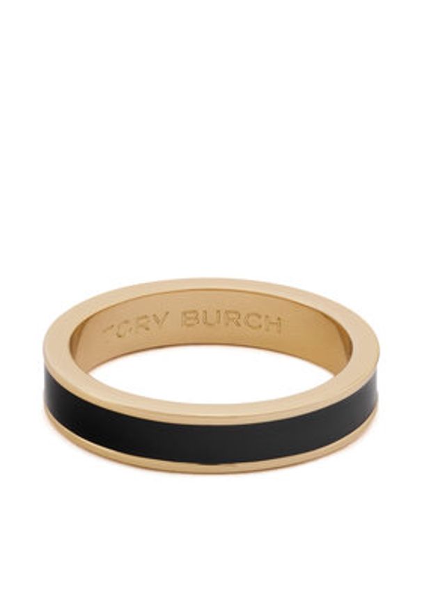 Tory Burch Pierścionek Enamel Ring Set 184445 Czarny. Materiał: metalowe. Kolor: czarny