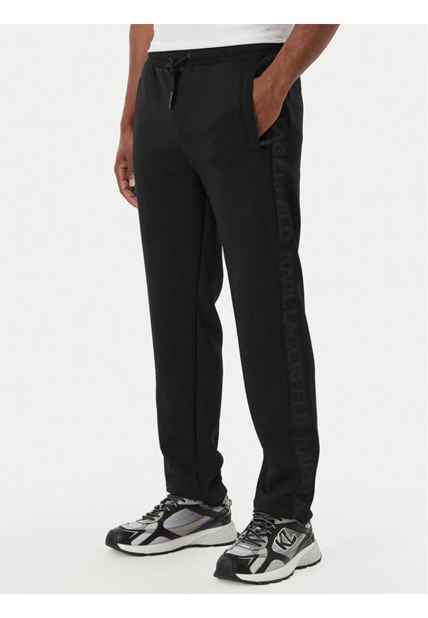 Karl Lagerfeld - KARL LAGERFELD Spodnie dresowe 705016 562901 Czarny Regular Fit. Kolor: czarny. Materiał: syntetyk