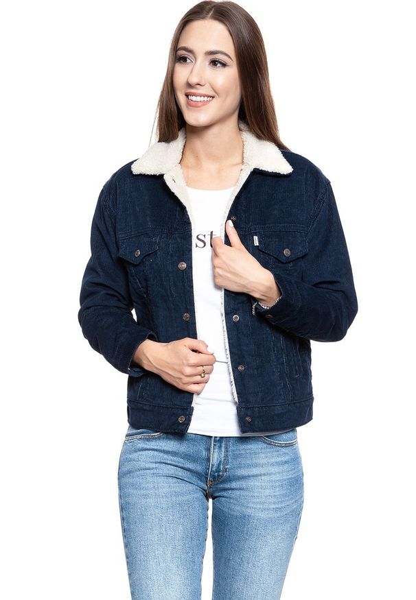 Levi's® - DAMSKA KURTKA ZIMOWA LEVI'S Ex- Boyfriend Trucker 361370028. Materiał: sztruks. Sezon: zima