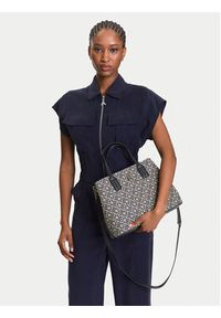 TOMMY HILFIGER - Tommy Hilfiger Torebka Th Jacquard Satchel AW0AW17444 Granatowy. Kolor: niebieski #6