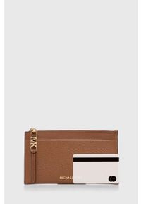 MICHAEL Michael Kors portfel skórzany damski kolor brązowy. Kolor: brązowy. Materiał: skóra #2
