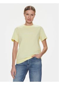 Calvin Klein T-Shirt Hero Logo K20K205448 Żółty Regular Fit. Kolor: żółty. Materiał: bawełna #1