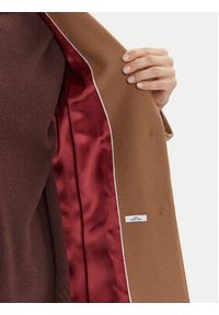 TOMMY HILFIGER - Tommy Hilfiger Płaszcz wełniany WW0WW46547 Beżowy Regular Fit. Kolor: beżowy. Materiał: wełna #4